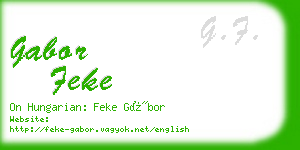 gabor feke business card